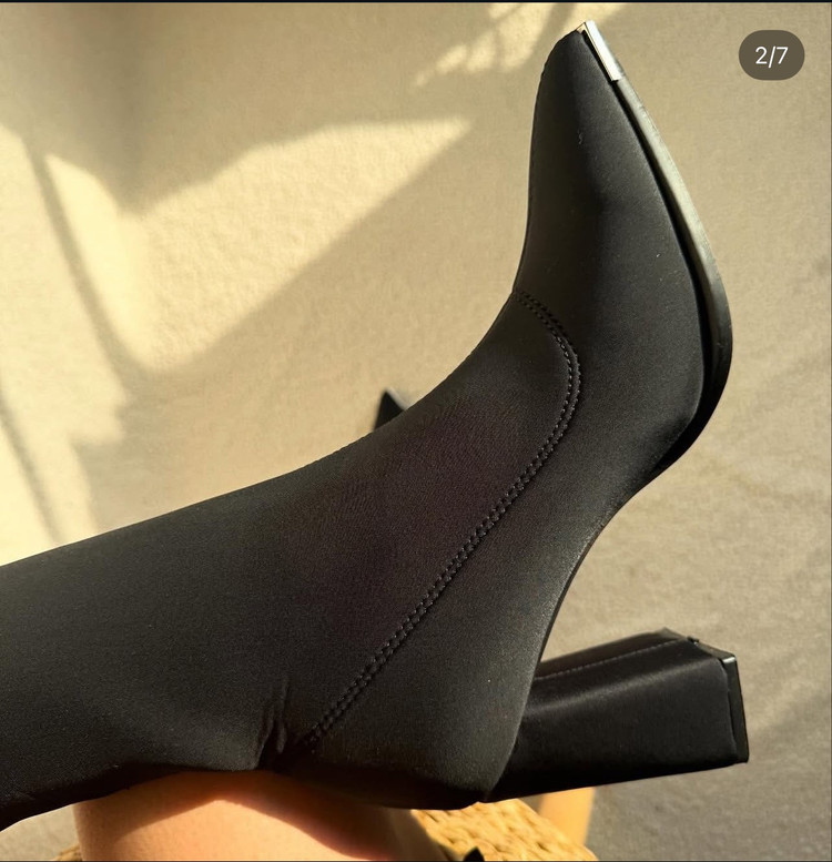 نیم بوت پاشنه دار زنانه مدل تارا جنس استرج کیفیت عالی